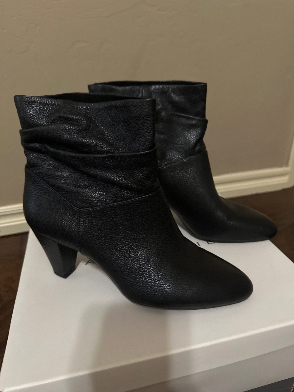 Alex Marie Slouched Black Ankle Boots